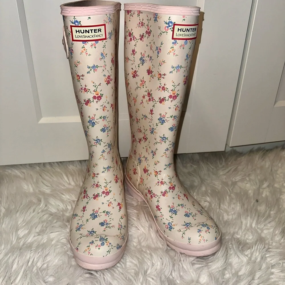 LoveShackFancy X Hunter Confetti Bloom Boots // BIG KID’S SIZE 5 - WOMEN’S 7 🎀✨💕 - Picture 4 of 12
